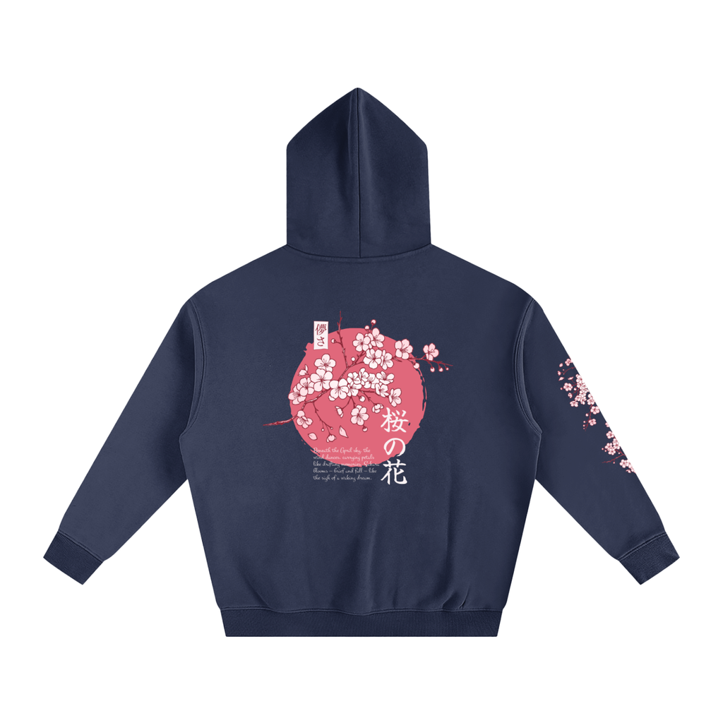 Cherry blossom-Oversize Fleeced Hoodie