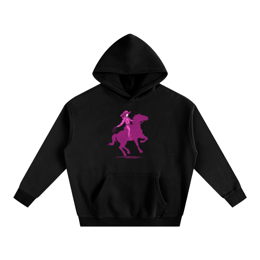 Cowgirl-Oversize Fleeced Hoodie