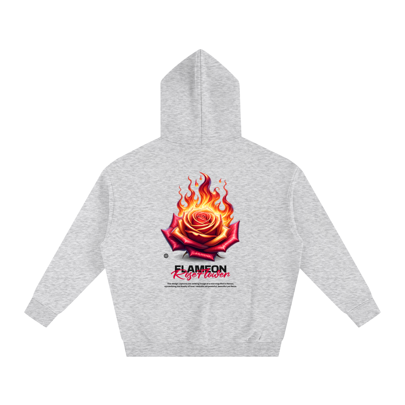 Roseflame-Oversize Fleeced Hoodie