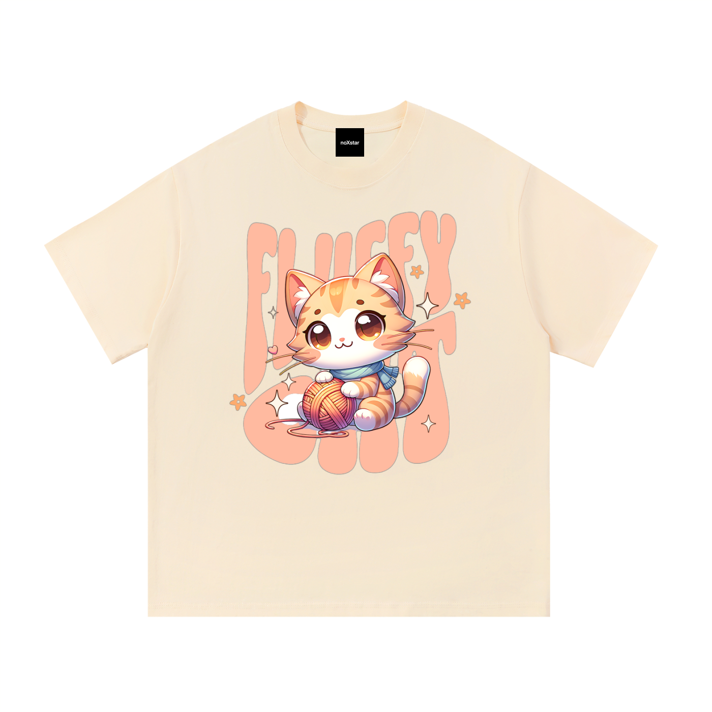Fluffy cat-Essential Cotton T-Shirt