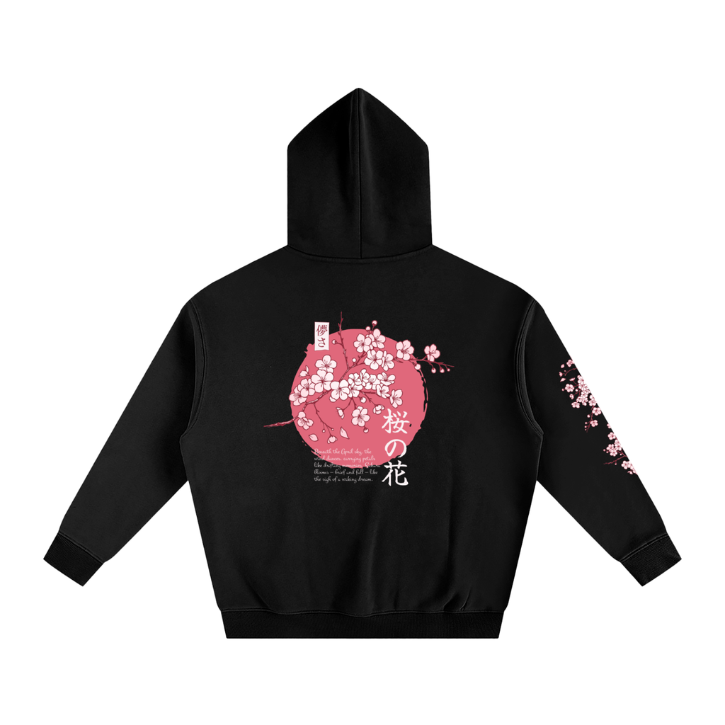 Cherry blossom-Oversize Fleeced Hoodie