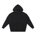 Snow Washed Raw Edge Double Layered Hoodie