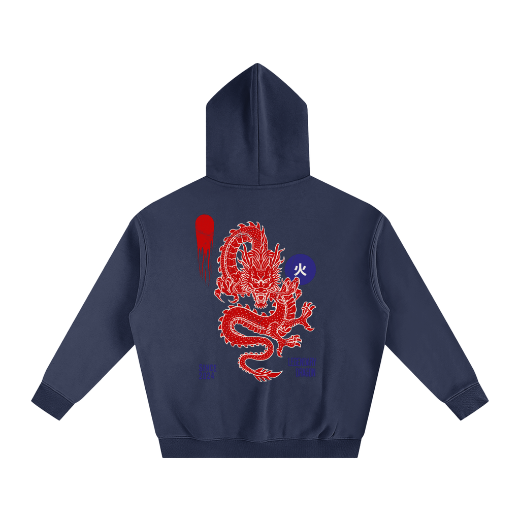 Dragon-Oversize Fleeced Hoodie