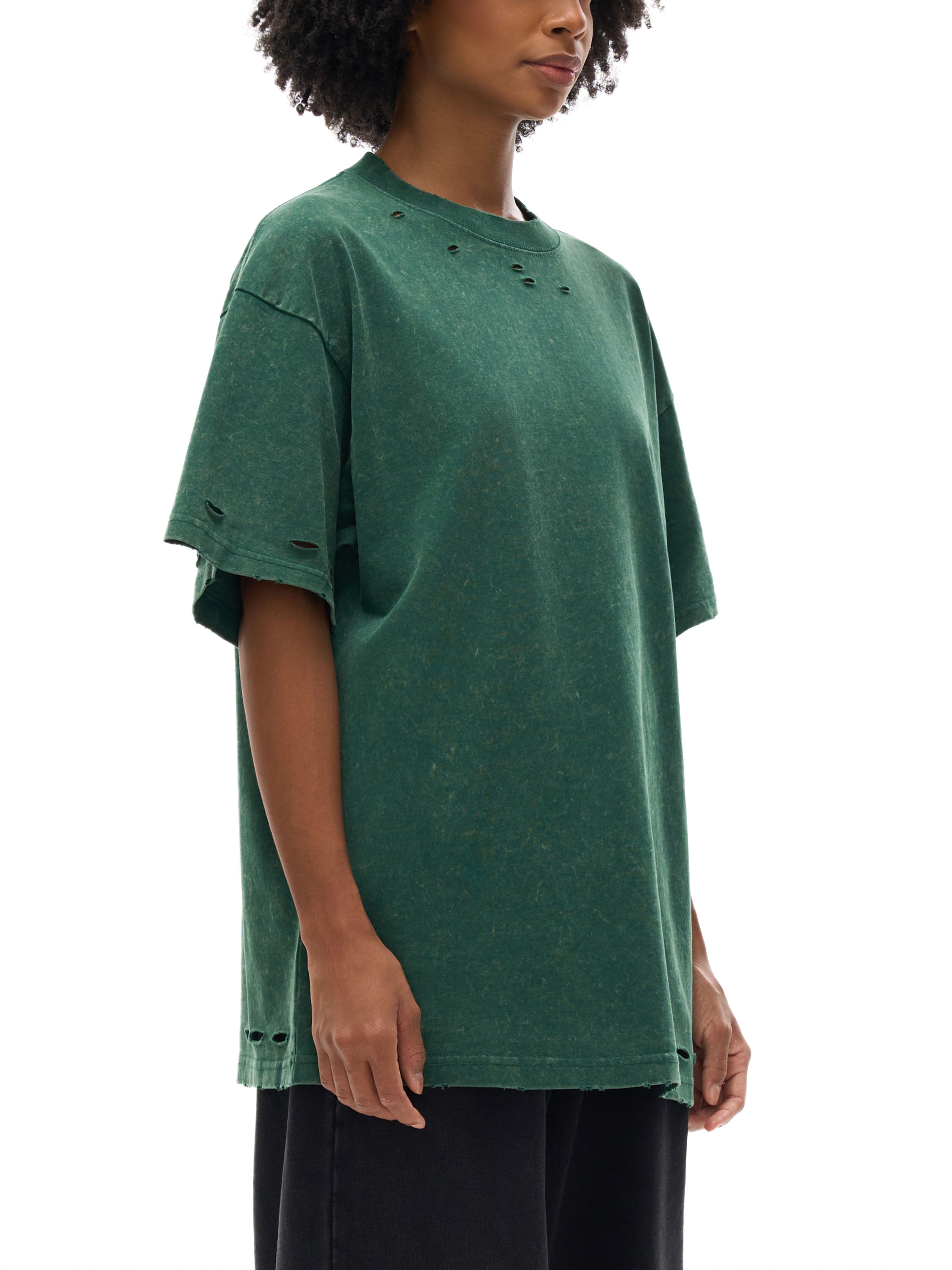 Heavyweight Snow Washed Hand-Frayed T-Shirt