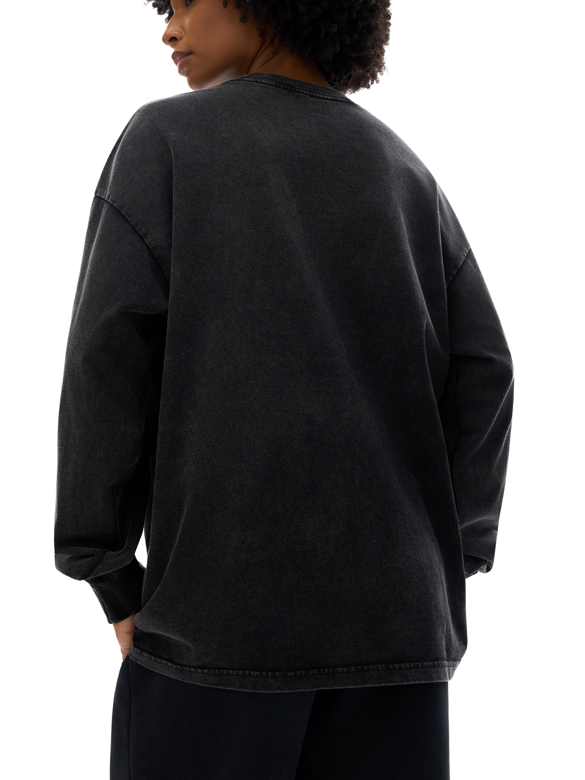 Acid Wash Oversize Long Sleeve T-Shirt