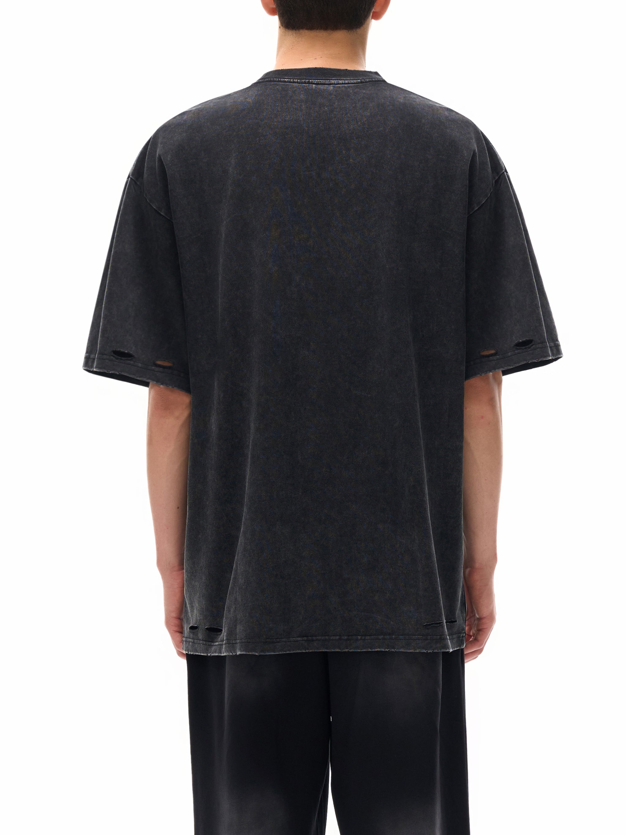 Heavyweight Snow Washed Hand-Frayed T-Shirt