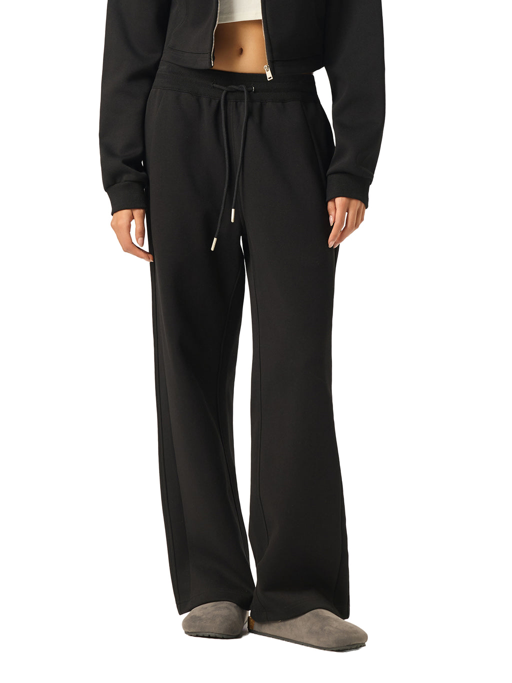 Essential Drawstring Straight-Leg Sweatpants