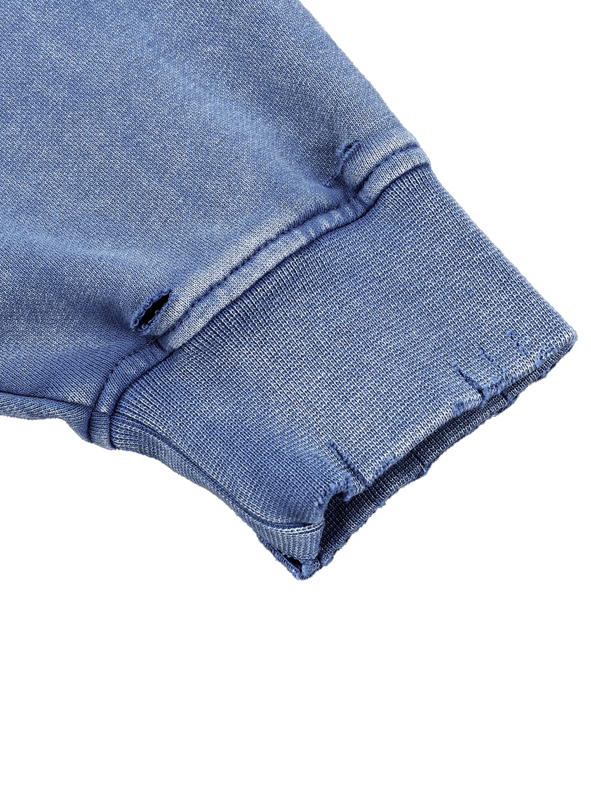 Snow Wash Hand-Frayed Heavyweight  Hoodie
