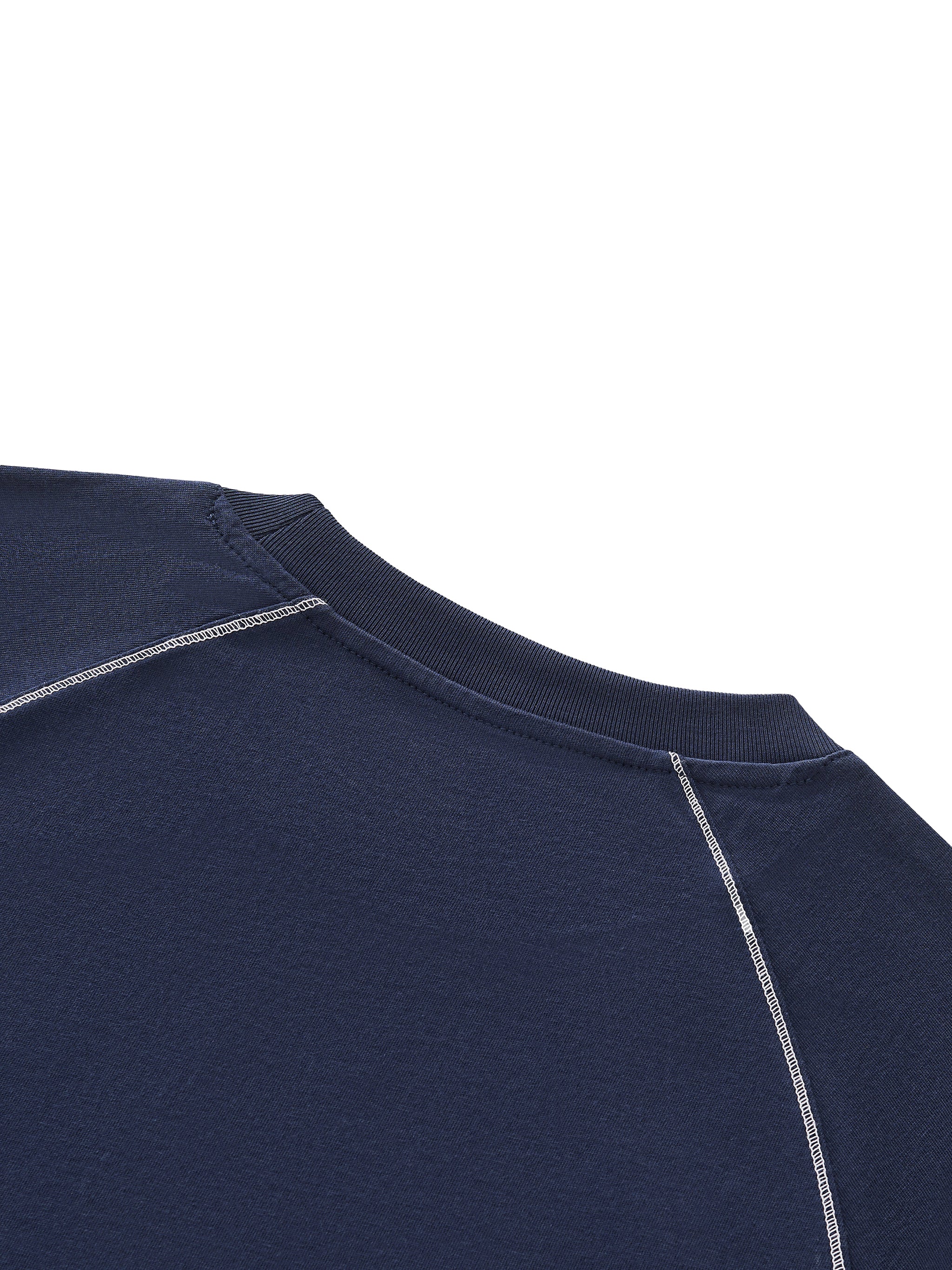 Striped Contrast Stitch T-Shirt